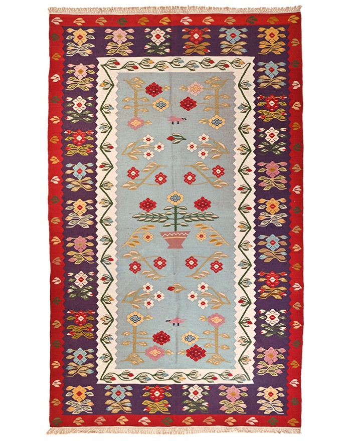 Kilim fleuri paris de qualité