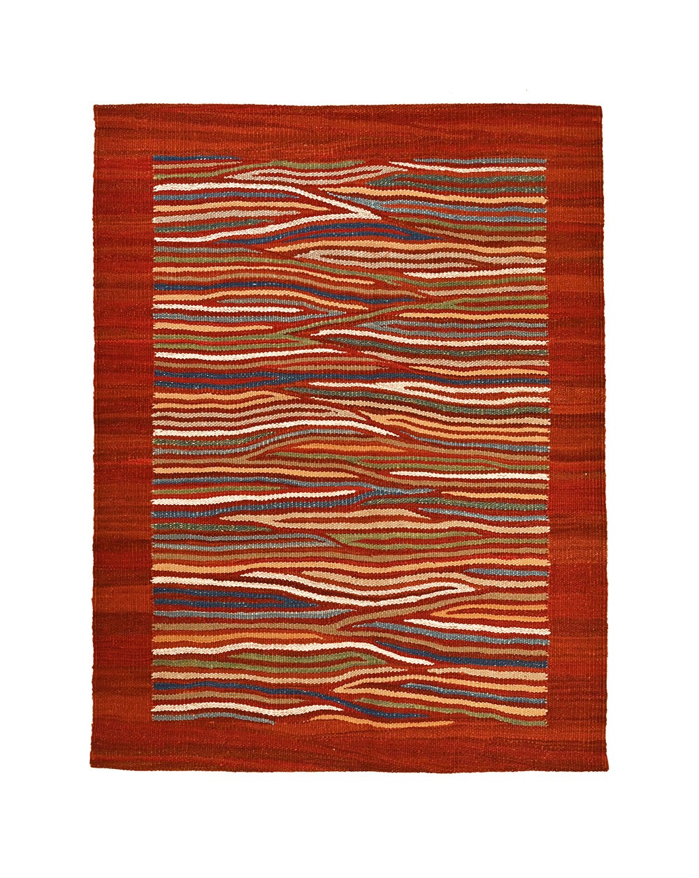 Clapotis red - New kilim rug
