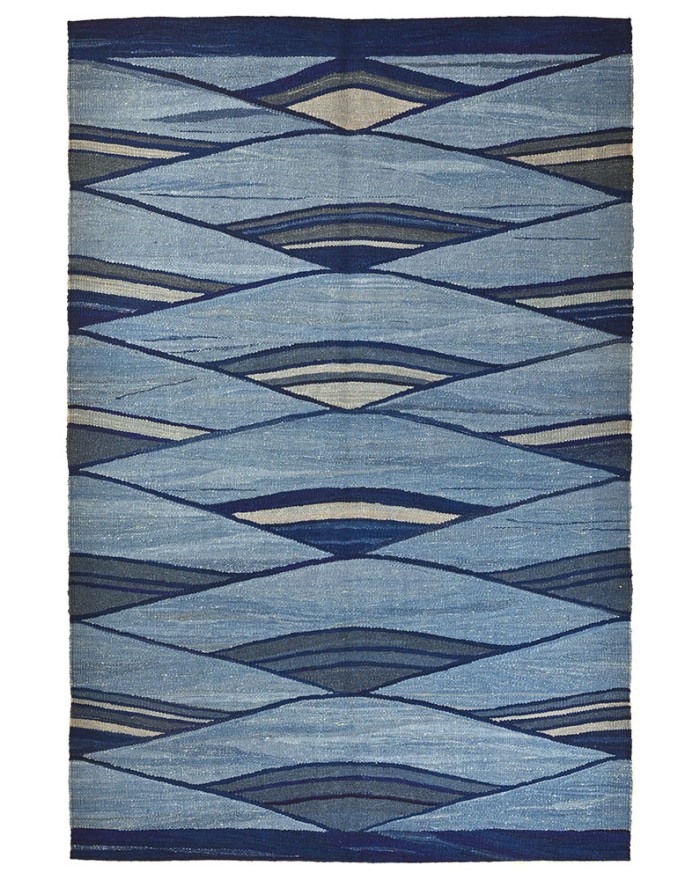 Eiffel bleu - Tapis kilim neuf